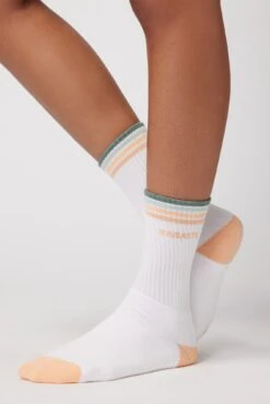 Spiritual Gangster Namaste Stripe Crew Sock