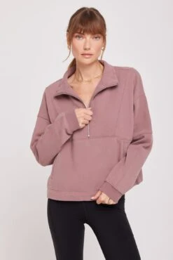 Spiritual Gangster Shay Half Zip Sweatshirt