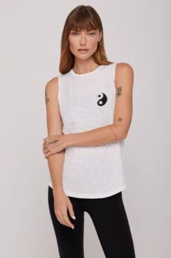 Spiritual Gangster Yin Yang Double Twist Tank