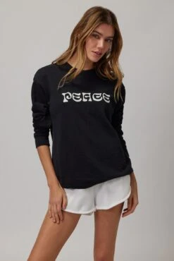 Spiritual Gangster Peace Modern Relaxed Crew Sweatshirt