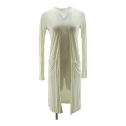 Spiritual Gangster White Solid Cardigan