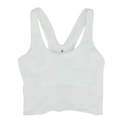 Spiritual Gangster White Solid Amor Cropped Tank