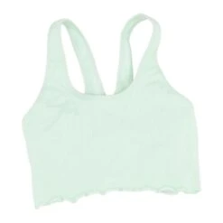 Spiritual Gangster Green Solid Amor Cropped Tank