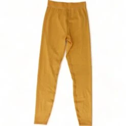 Spiritual Gangster Yellow Solid Smocked Leggings