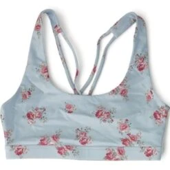 Spiritual Gangster Blue Floral Studio Sports Bra