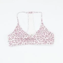 Spiritual Gangster Pink Animal Print Studio T-Back Sports Bra