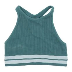 Spiritual Gangster Teal Striped Active Tank