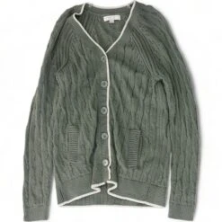 Spiritual Gangster Green Solid Lucia Oversized Cardigan Sweater