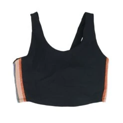Spiritual Gangster Black Striped Sports Bra
