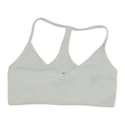 Spiritual Gangster White Solid Row T-Back Sports Bra
