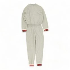 Spiritual Gangster Gray Striped Raglan Jumpsuit